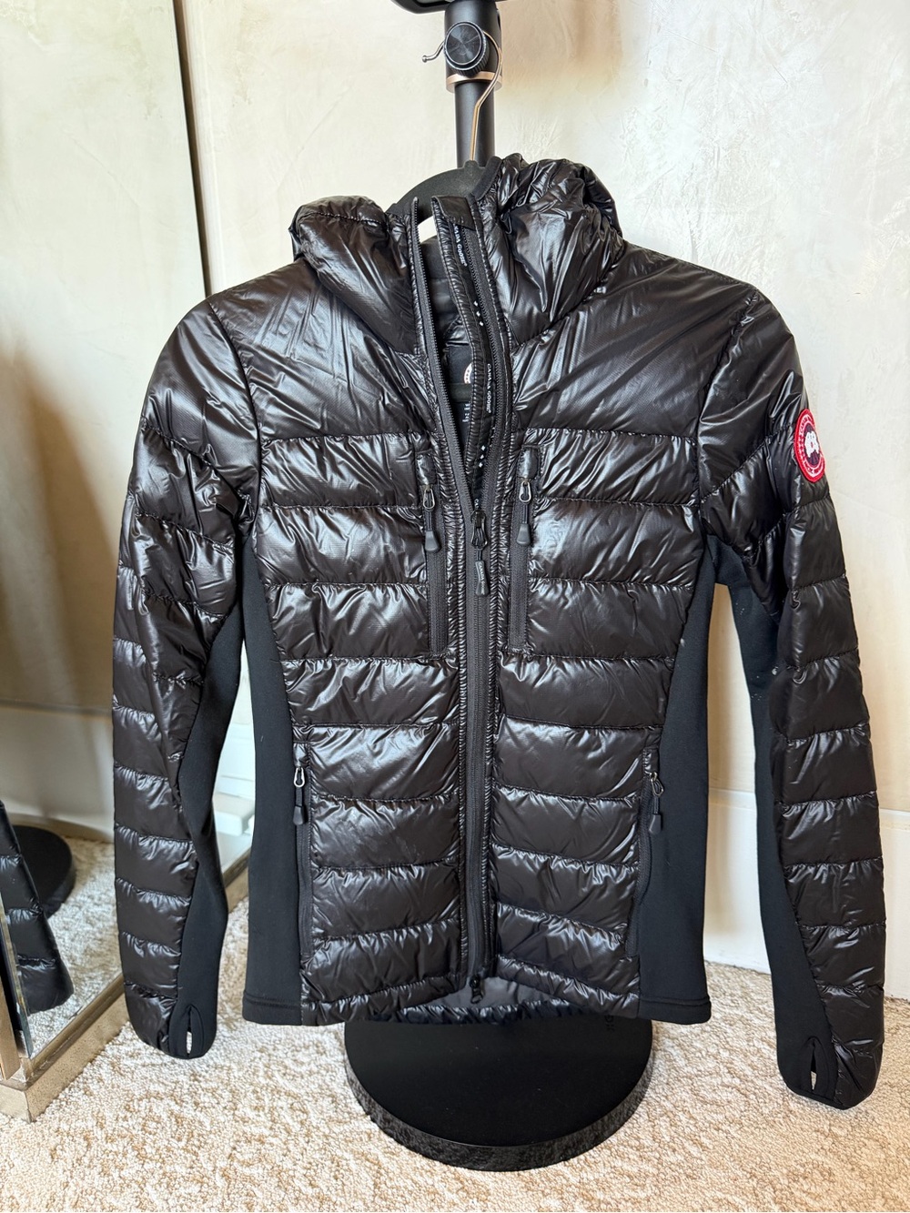 Canada Goose Black Quilted Hooded Puffer Jacket